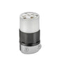Leviton Straight Blade Connector, 15 Amp, 250 Volt, Industrial Grade, 5669-C, Black & White