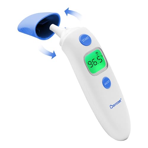 Berrcom Non Contact Infrared Forehead Thermometer Baby Fever Check Thermometer Touchless Digital Thermometer with Fever Alert for Kids Adult