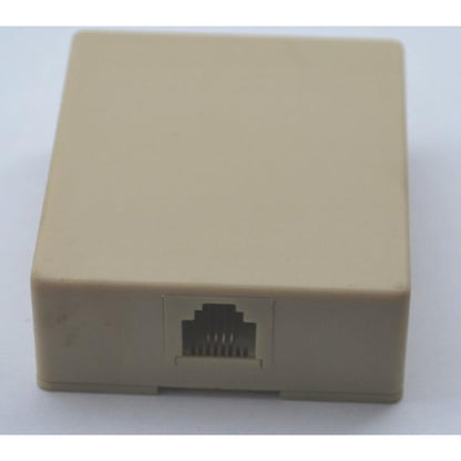 New Perfect Vision PVMSJ4 Ivory Telephone Surface Mount Jack Modular Phone RJ11