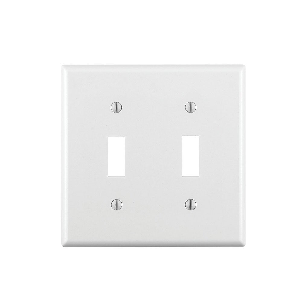 Leviton 88009 Double Toggle Switch, Standard Size, White