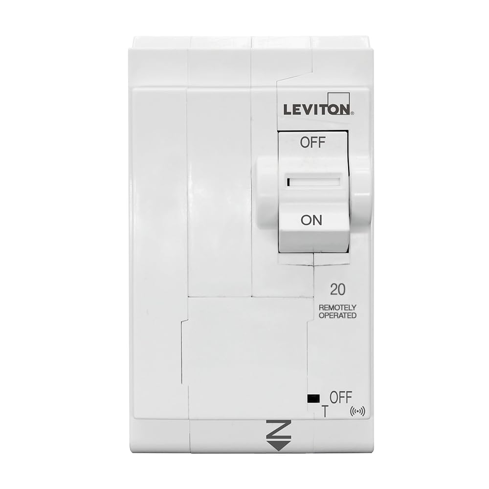 Leviton 2nd Gen Smart Circuit Breaker with Remote Control, Standard, 2-Pole 20 Amp, 120/240-Volt and 120/208-Volt, 10kA Interrupt Rating, LB220-ST
