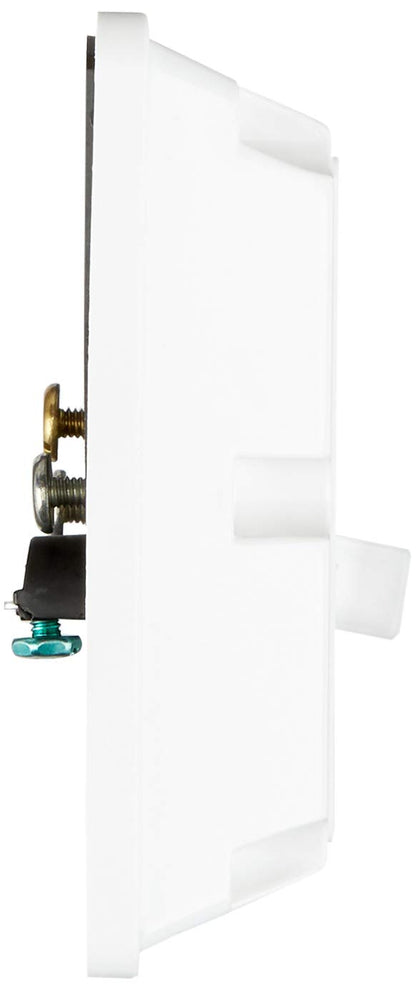 Leviton 21254-HW 20 Amp, 125 Volt, Industrial Series Extra Heavy Duty Hospital Grade, 4-in-1 Receptacle, Straight Blade, Grounding, White