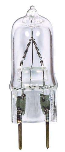 Satco S3428 1/Card 120V 75-Watt T4 GY6.35 Base Light Bulb, Clear