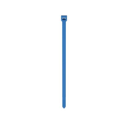Panduit PLT3H-L76 Pan-Ty Cable Tie, Tefzel, Aqua Blue, Light-Heavy Cross Section, Straight Tip, 120lbs Min Tensile Strength, 3.0" Max Bundle Diameter, 0.075" Thickness, 0.30" Width, 11.5" Length (Pack of 50)