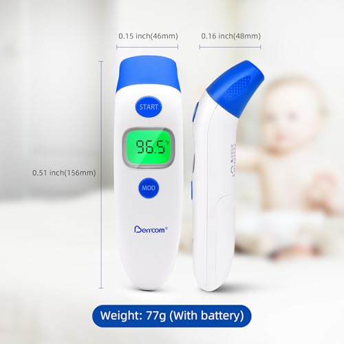 Berrcom Non Contact Infrared Forehead Thermometer Baby Fever Check Thermometer Touchless Digital Thermometer with Fever Alert for Kids Adult