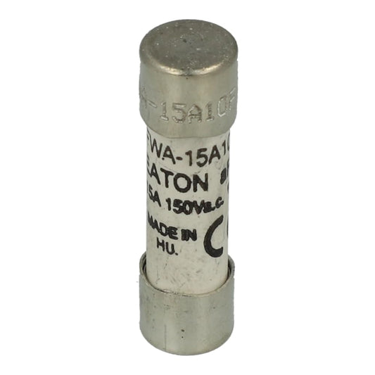 EDISON FUSE FWA-15A10F 15 AMP, Fuse SI, Fuse Size Code:5AG, Breaking Capacity:100KA150 Volt, Fuse Current:15 AMP, Voltage Rating VAC:150 Volt, 150 Volt, Ferrule, Voltage Rating VDC:150 Volt, Fuse