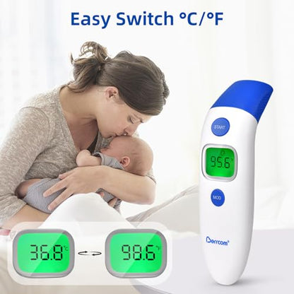 Berrcom Non Contact Infrared Forehead Thermometer Baby Fever Check Thermometer Touchless Digital Thermometer with Fever Alert for Kids Adult