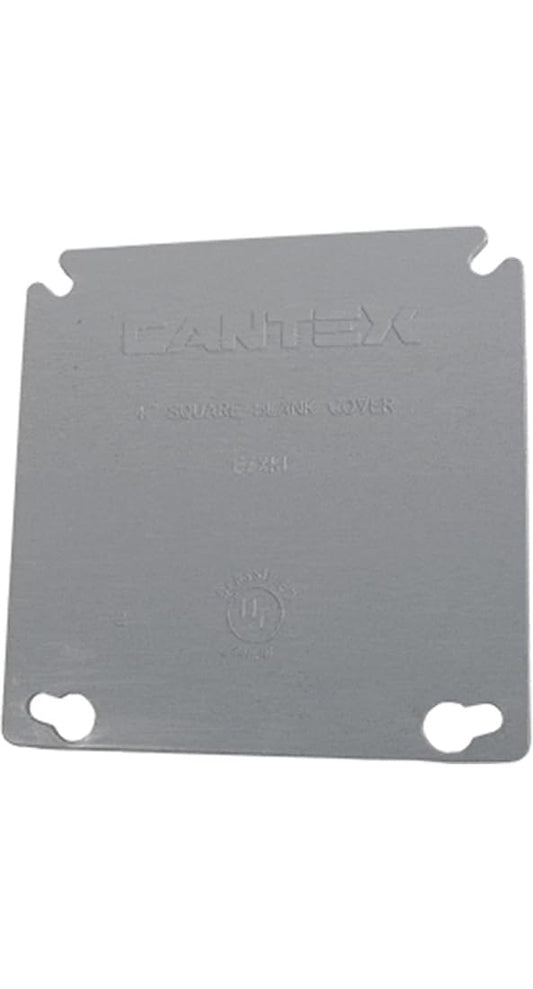 Cantex Industries Blank Cover PVC SQ 4"