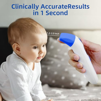 Berrcom Non Contact Infrared Forehead Thermometer Baby Fever Check Thermometer Touchless Digital Thermometer with Fever Alert for Kids Adult