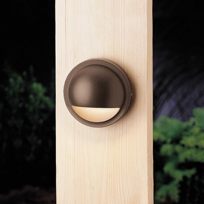 Kichler 15064AZT Six Groove Deck Landscape 12V Half Moon Lt, Textured Architectural Bronze, 2x2x4.00