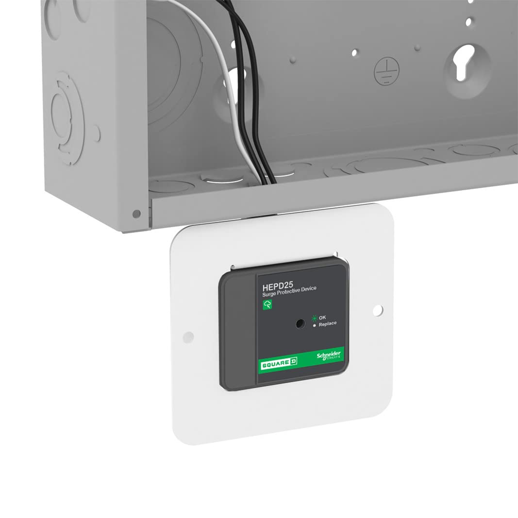 Square D by Schneider Electric Square D HEPD25 Universal Whole House Surge Protection Device, 1-Phase, 3-Wire for 120/240V, 25kA