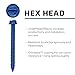 Tapcon 3/16 x 2-3/4 Inch Blue Climaseal Hex Head Concrete Anchors, 25 PCS, Corrosion Resistant Coating, Heavy-Duty Concrete and Masonry Screws, Superior Holding Strength, Drill Bit Sold Separately