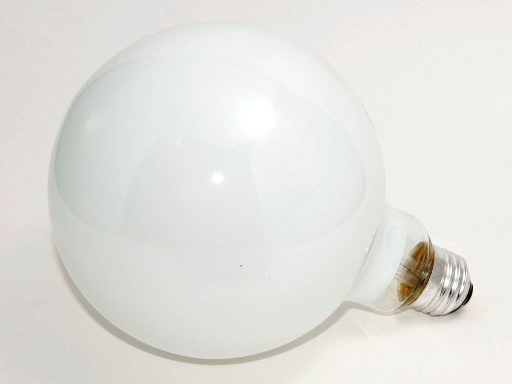Philips 60W 120V G40 White Long Life Globe Bulb, E26 Base