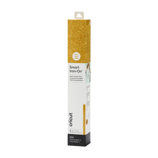 Cricut® Smart Iron-On™ Vinyl Glitter (3 ft) - Gold, 13" x 36"