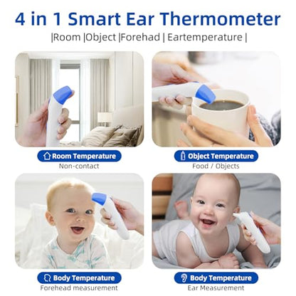 Berrcom Non Contact Infrared Forehead Thermometer Baby Fever Check Thermometer Touchless Digital Thermometer with Fever Alert for Kids Adult