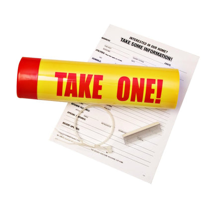 Durable Plastic Take One Tube 15.5 x 3 inches - Protects Info Sheets
