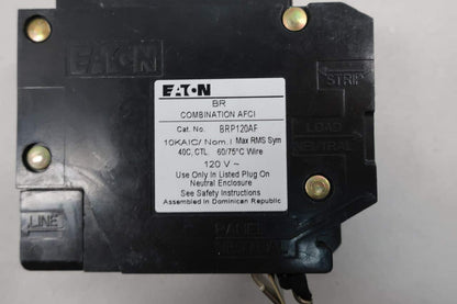 Eaton BRP120AF 20 amps Combination AFCI Single Pole Circuit Breaker, Black