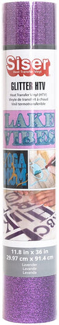 Siser 11.8" x 36" Glitter Heat Transfer Vinyl Sheet, Lavender