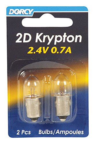 Dorcy 2D Krypton 2.4V 0.7A Flashlight Bulb (2-Pack) 41-1660