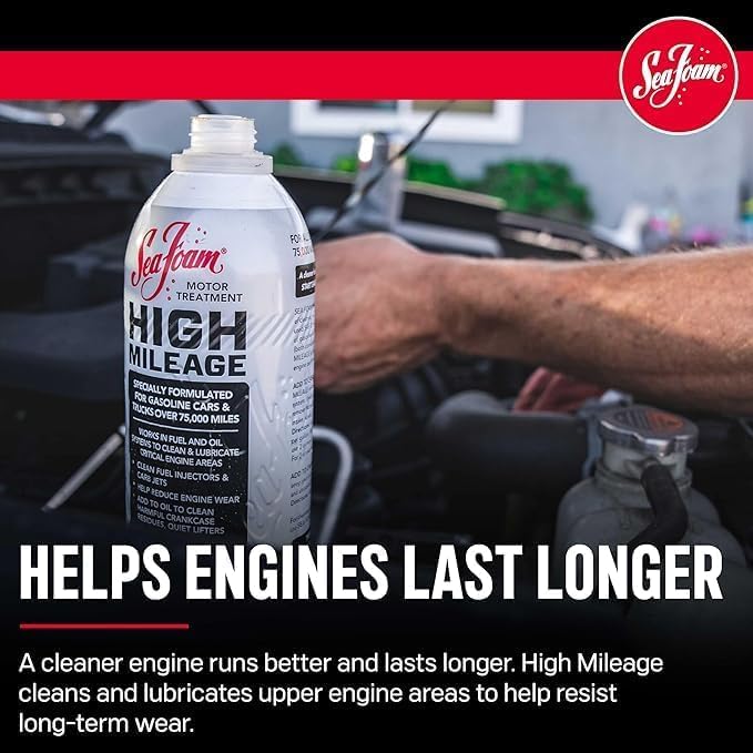 High Mileage Motor Treatment – Gas & Oil Additive for Fuel Injectors, Oil Burning & Engine Lubrication – 16 oz | Model HM16 | 2 Pack