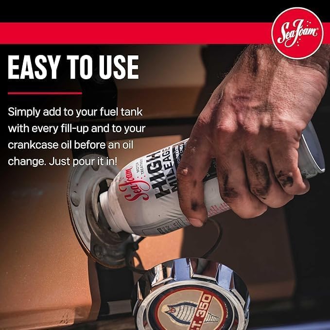 High Mileage Motor Treatment – Gas & Oil Additive for Fuel Injectors, Oil Burning & Engine Lubrication – 16 oz | Model HM16 | 2 Pack