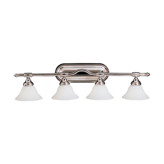 Kichler 6484CH Broadview 4LT Vanity Fixture, Chrome Finish with Satin Etched Cased Opal Glass