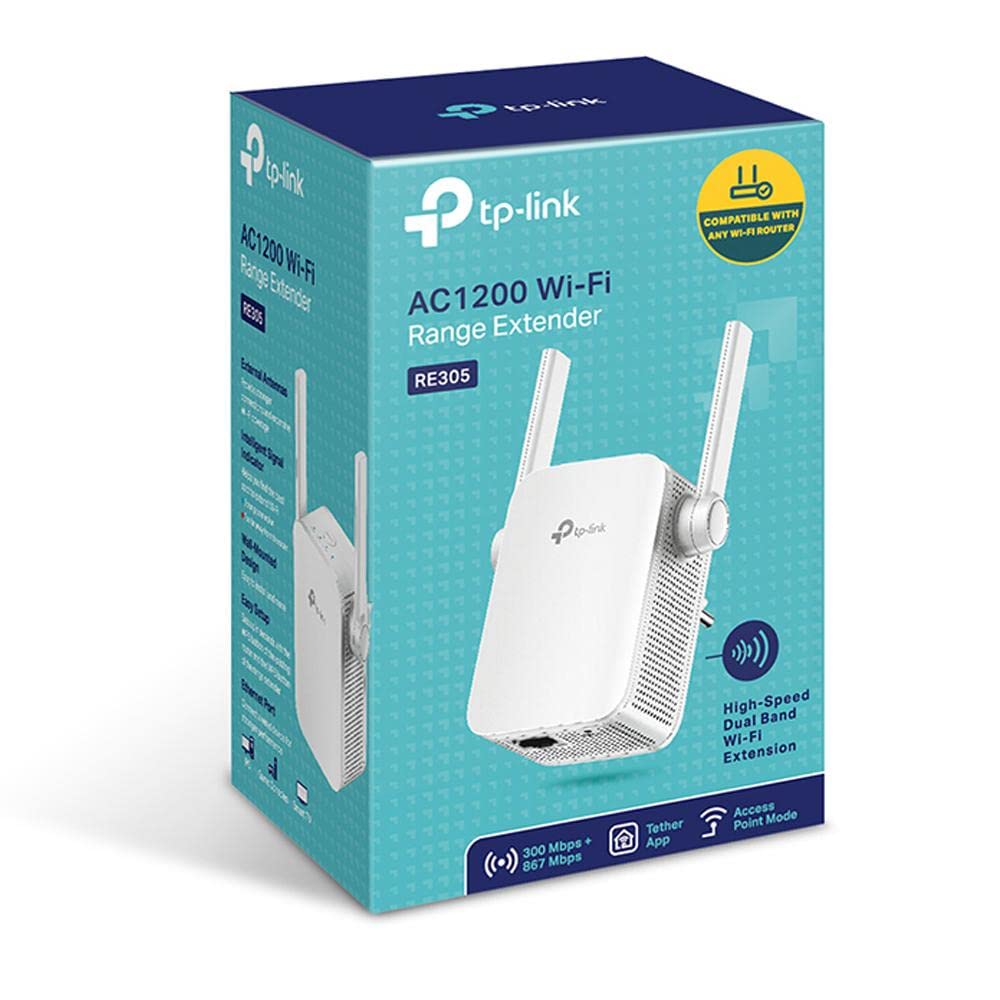 TP-Link | AC1200 WiFi Range Extender | Up to 1200Mbps | Dual Band WiFi Extender, Repeater, WiFi Signal Booster, Access Point| Easy Set-Up | Extends Internet WiFi to Smart Home & Alexa Devices (RE305)