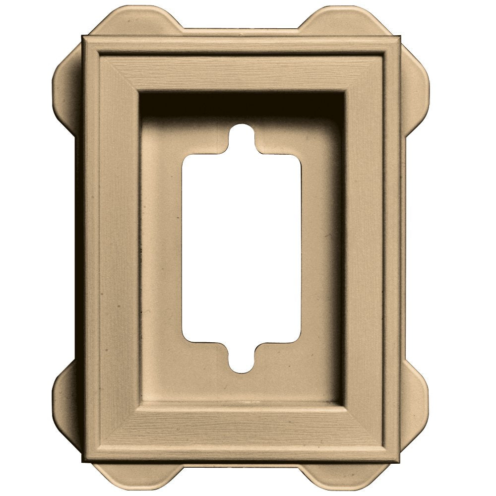 Builders Edge 130130002045 Recessed Mini Mounting Block 045, Sandstone Maple