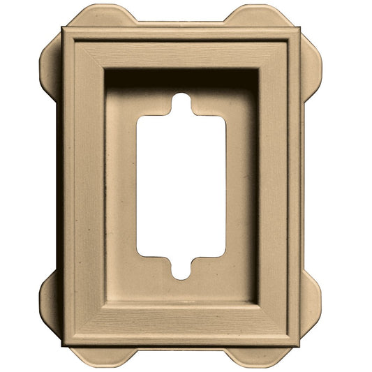 Builders Edge 130130002045 Recessed Mini Mounting Block 045, Sandstone Maple