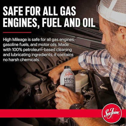 High Mileage Motor Treatment – Gas & Oil Additive for Fuel Injectors, Oil Burning & Engine Lubrication – 16 oz | Model HM16 | 2 Pack