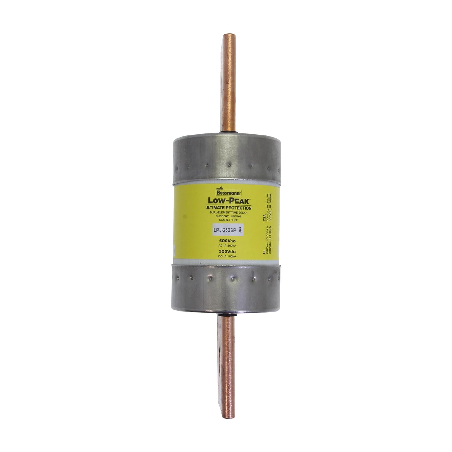 Bussman LPJ-250SP Low Peak Class J T/D, Yellow