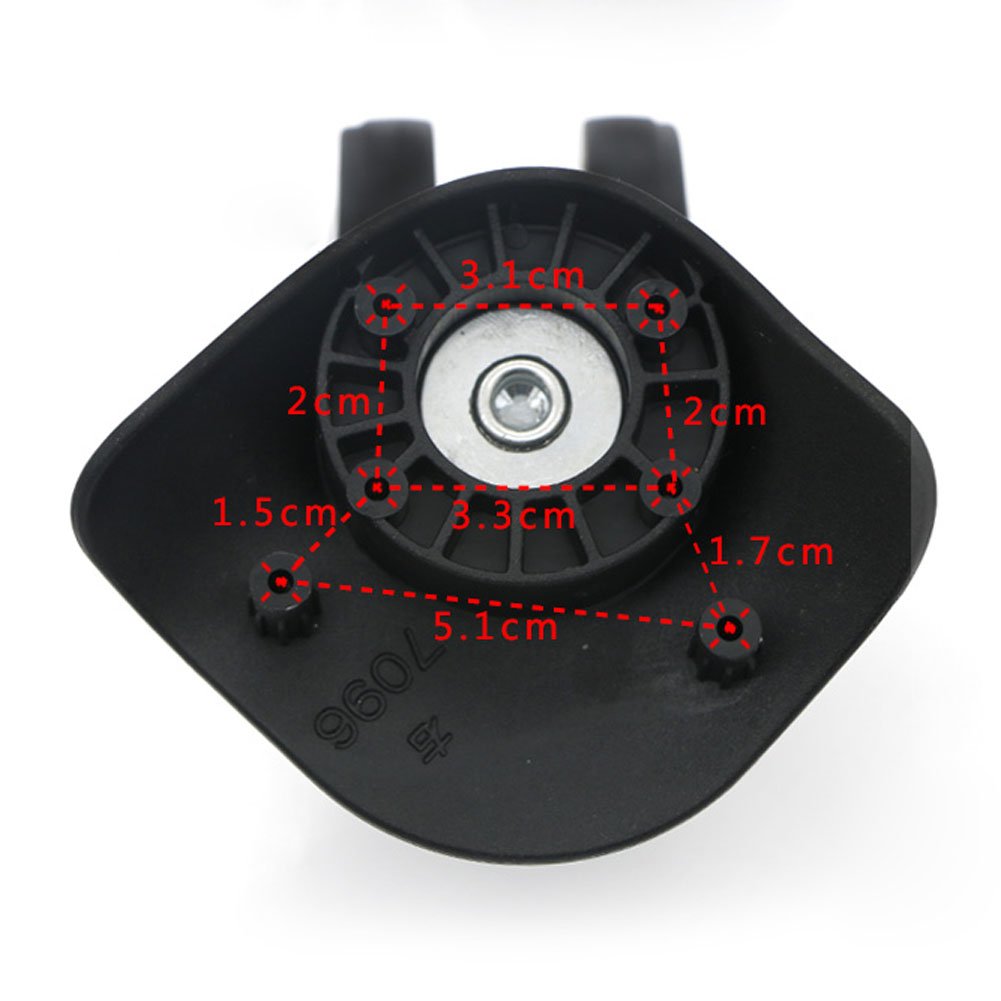 Super Ma 360 Swivel Luggage Mute Wheel Suitcase Replacement Repair Wheels 053(Couple Wheel)