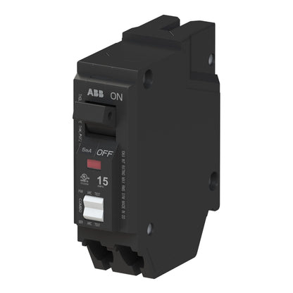 ABB Q-Line® THQL1115PAF2 Arc Fault Circuit Breaker • 15 Amp Single-Pole Breaker • AFCI Protection • 120/240 VAC • 10 kAIC Interrupt Rating • Plug-On Neutral Breaker for Load Centers