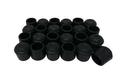 Shepherd Hardware 8762E Leg Tips 1-Inch Inside Diameter Rubber Chair Leg Caps, 24 Pack, Black
