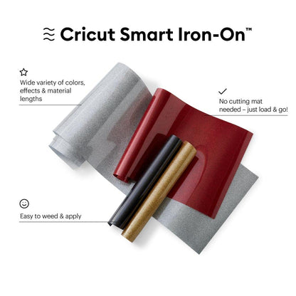 Cricut Smart Iron On (13in x 3ft, Glitter Silver) for Explore 3 and Maker 3 - Matless Cutting for Long cuts up to 12ft