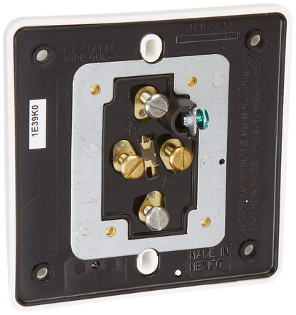 Leviton 21254-HW 20 Amp, 125 Volt, Industrial Series Extra Heavy Duty Hospital Grade, 4-in-1 Receptacle, Straight Blade, Grounding, White