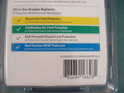 Eaton CH 15 Amp All in One AF/GF Plug-on-Neutral Breaker