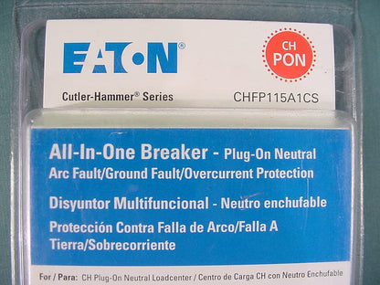 Eaton CH 15 Amp All in One AF/GF Plug-on-Neutral Breaker