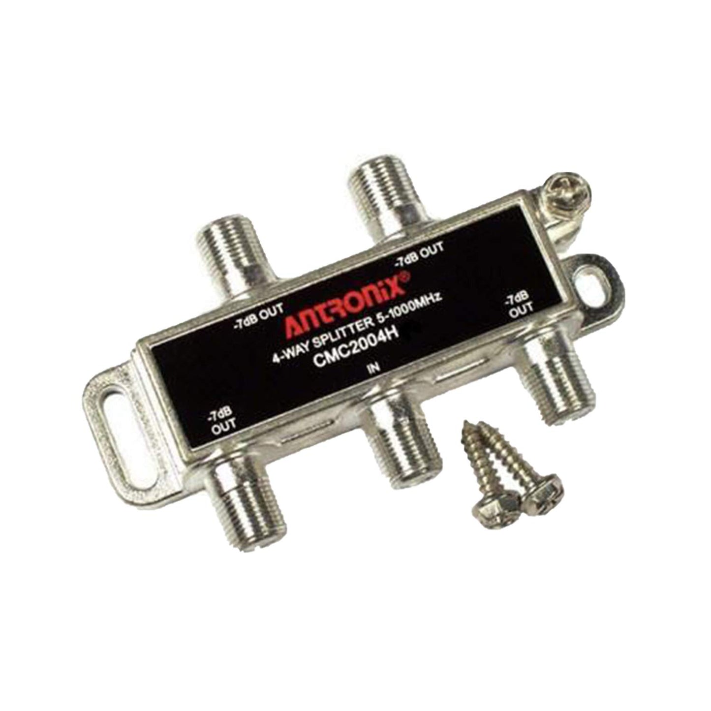 Antronix CMC2004H 4-Way- (5) Pack - Horizontal Splitter (4) -7db Ports 5-1002 MHz High Performance Profession Quality for Coax Cable TV & Internet Factory Sealed with Screws