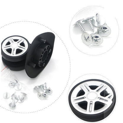 Super Ma 360 Swivel Luggage Mute Wheel Suitcase Replacement Repair Wheels 053(Couple Wheel)