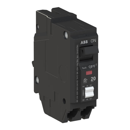 ABB Q-Line® THQL1120PAF2 Arc Fault Circuit Breaker • 20 Amp Single-Pole Breaker • AFCI Protection • 120/240 VAC • 10 kAIC Interrupt Rating • Plug-On Neutral Breaker for Load Centers