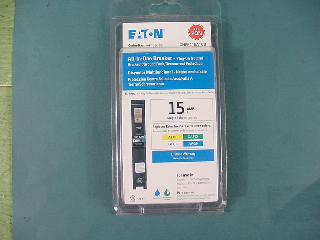 Eaton CH 15 Amp All in One AF/GF Plug-on-Neutral Breaker