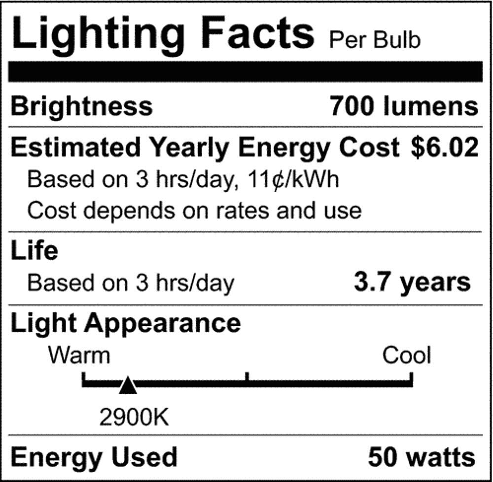 Sylvania Halogen 50W MR16 Flood Beam Reflector Lamp, GU5.3 Bi-Pin Base, 1 Pack