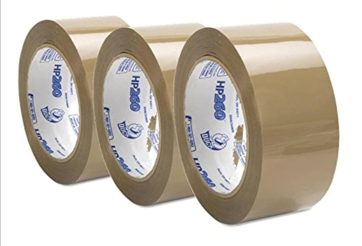 Duck Brand HP260 Tan Packaging Tape (High-Performance 3.1 Mil), 1.88-inch x 60 yards, #299009 - 3 ROLLS