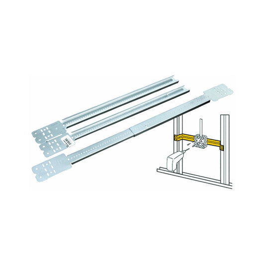 Erico TSGB24R1 Caddy 24 in. Telescopic Screw Gun Electrical Box Bracket, Silver