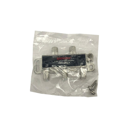 Antronix CMC2004H 4-Way- (5) Pack - Horizontal Splitter (4) -7db Ports 5-1002 MHz High Performance Profession Quality for Coax Cable TV & Internet Factory Sealed with Screws