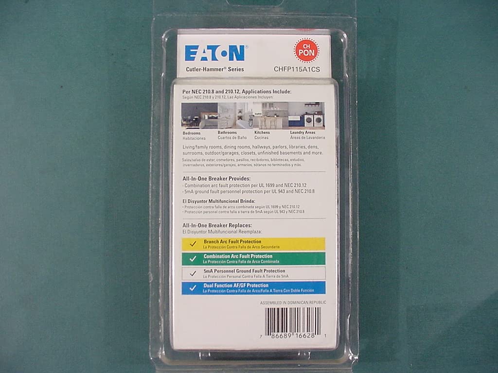 Eaton CH 15 Amp All in One AF/GF Plug-on-Neutral Breaker
