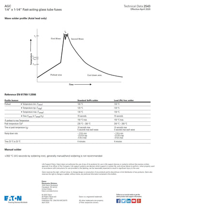 Bussmann AGC-10 AGC Series Fuse, Fast Acting, 10 Amp, 250V, Glass Tube, 1/4" x