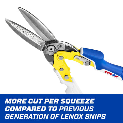LENOX TOOLS Pliers, Long Straight Avitation Snips, With Durable Grip (LXHT14344)