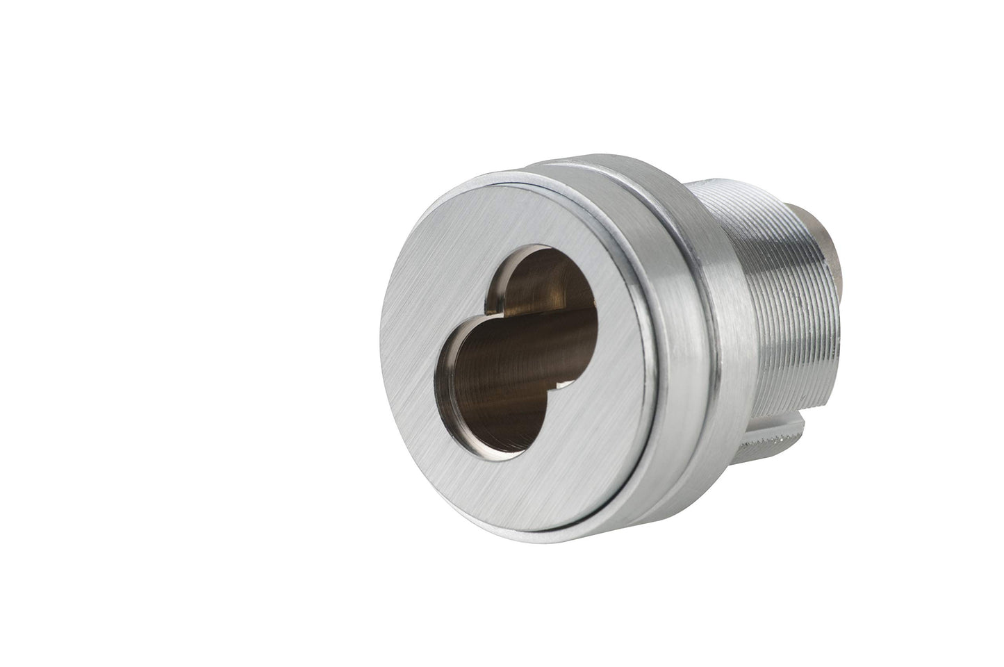 Schlage Commercial 80102626 Small Format Interchangeable Core Mortise Cylinder with Standard Cam; Compression Ring; and 1/4" Blocking Ring Satin Chrome Finish